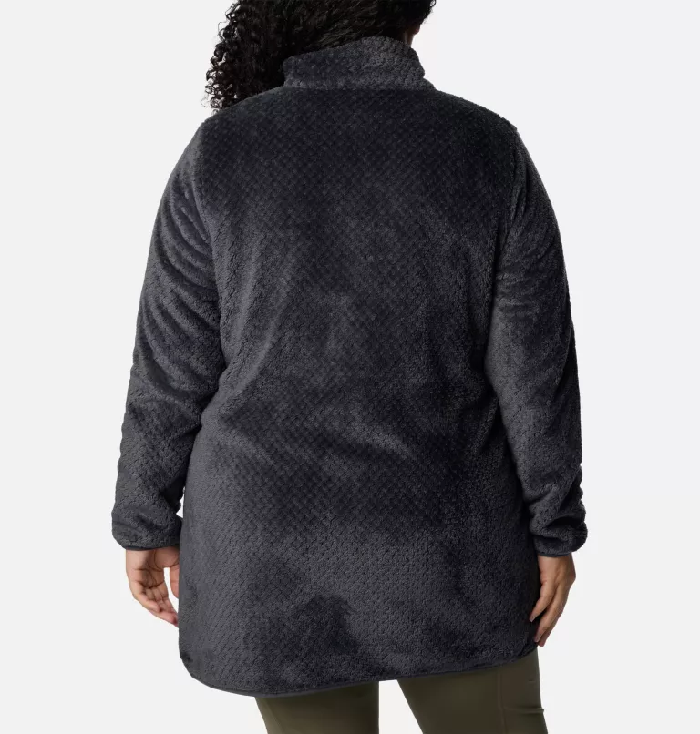 Women's Fire Side™ Long Full Zip Fleece Jacket - Plus Size Shark