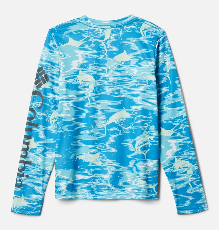 Kids’ PFG Super Terminal Tackle™ Long Sleeve Shirt Pool Ripples