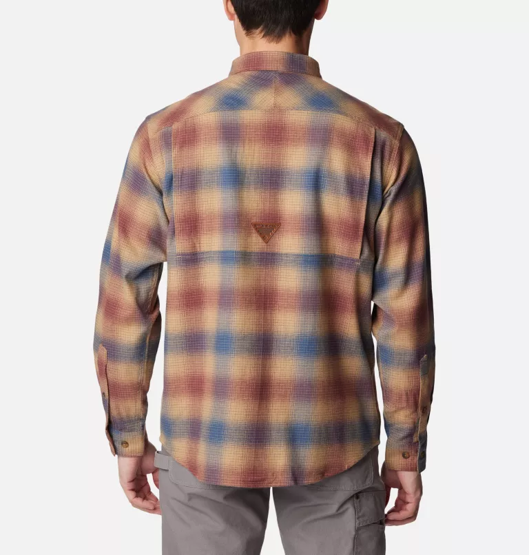 Men's PHG Roughtail™ Stretch Flannel Long Sleeve Shirt Zinc Buck Plaid