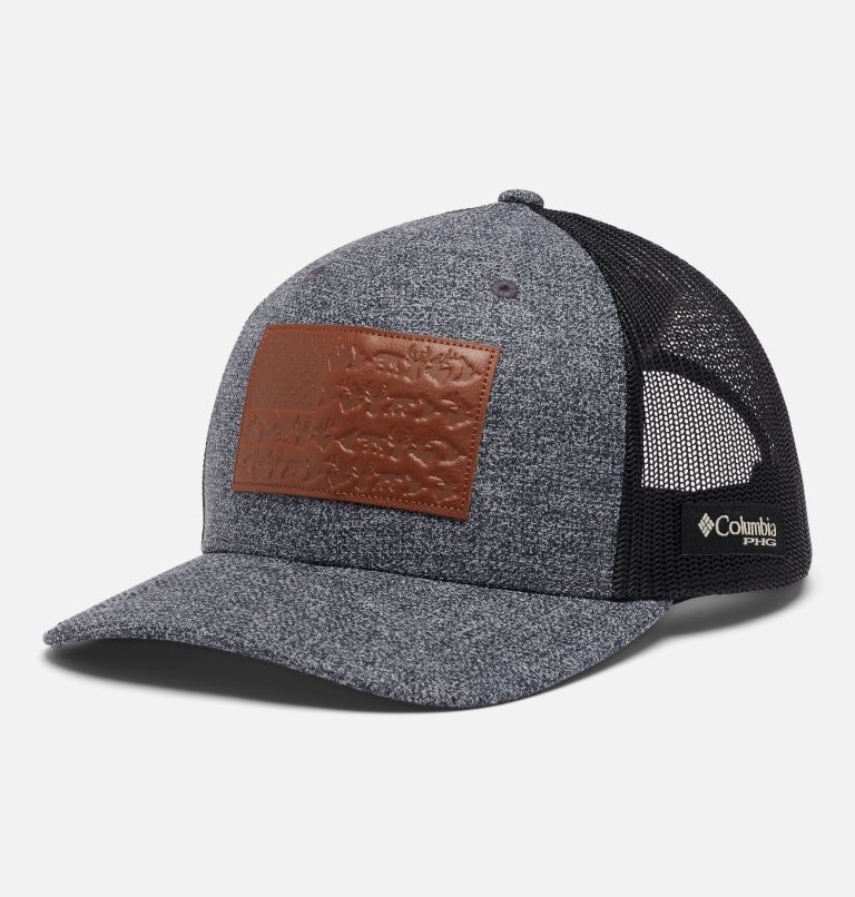 PHG Leather Game Flag™ Snap Back Cap- High Crown Grill Heather,Black