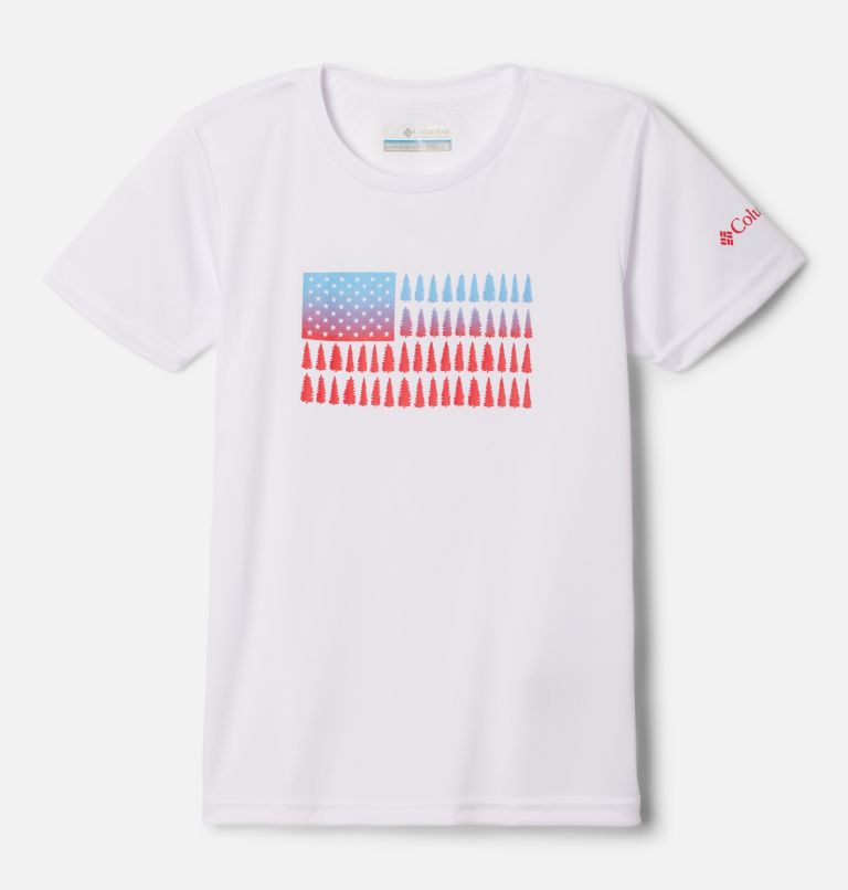 Girls' Mirror Creek™ Short Sleeve Graphic T-Shirt White,Patriotic Pines Graphic