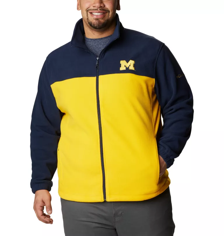 Men's Collegiate Flanker™ III Fleece Jacket - Big - Michigan UM - Collegiate Navy,Collegiate Yellow