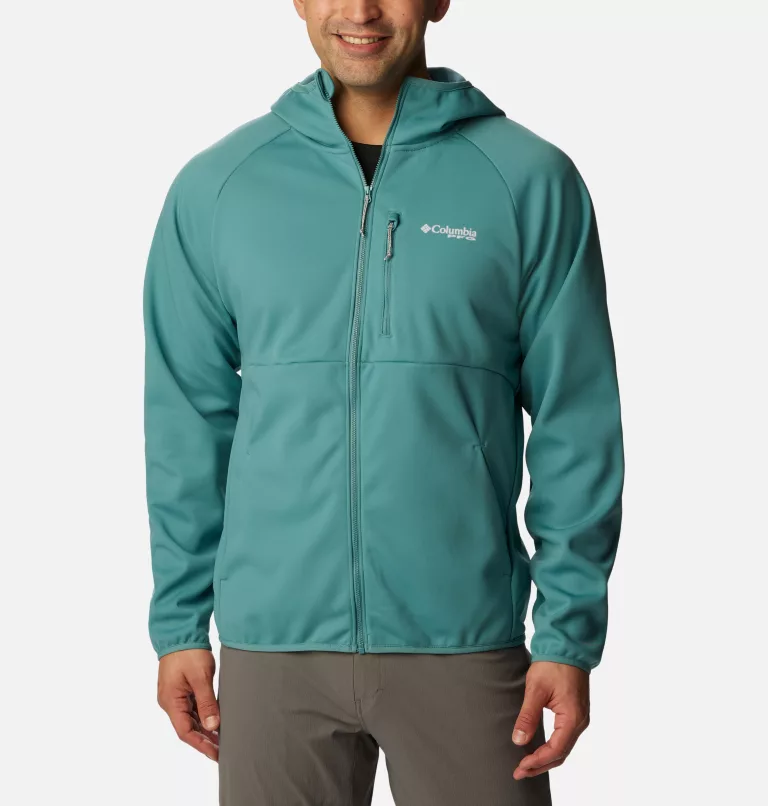 Men's PFG Terminal™ Stretch Softshell Hooded Jacket Tranquil Teal