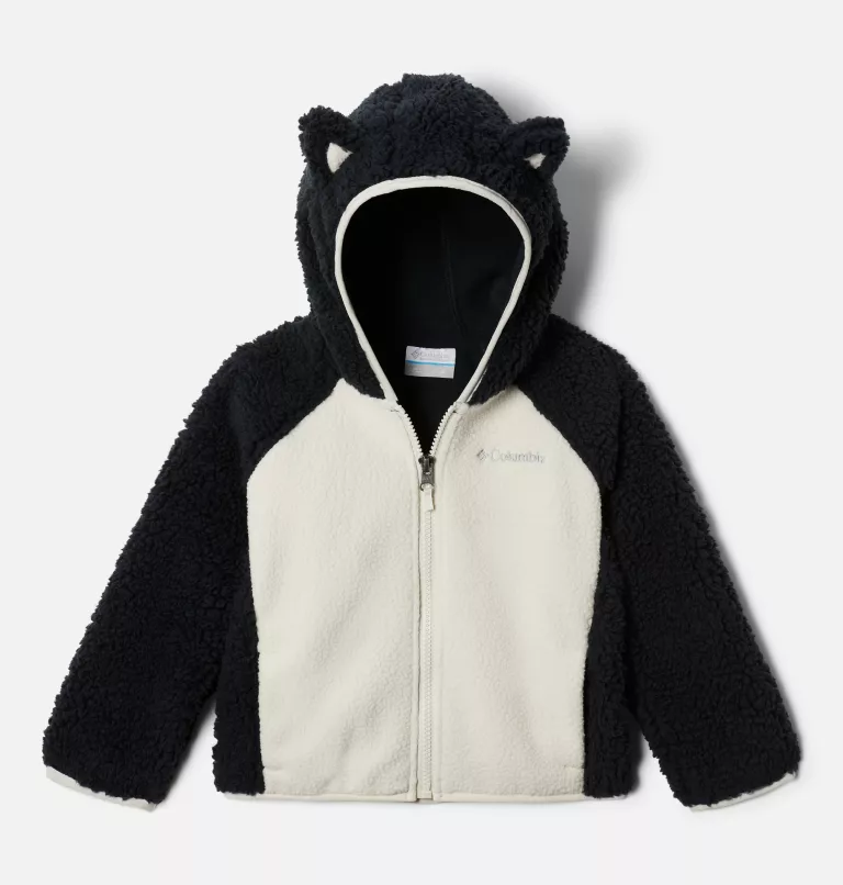 Toddler Foxy Baby™ Sherpa Jacket Black,Chalk