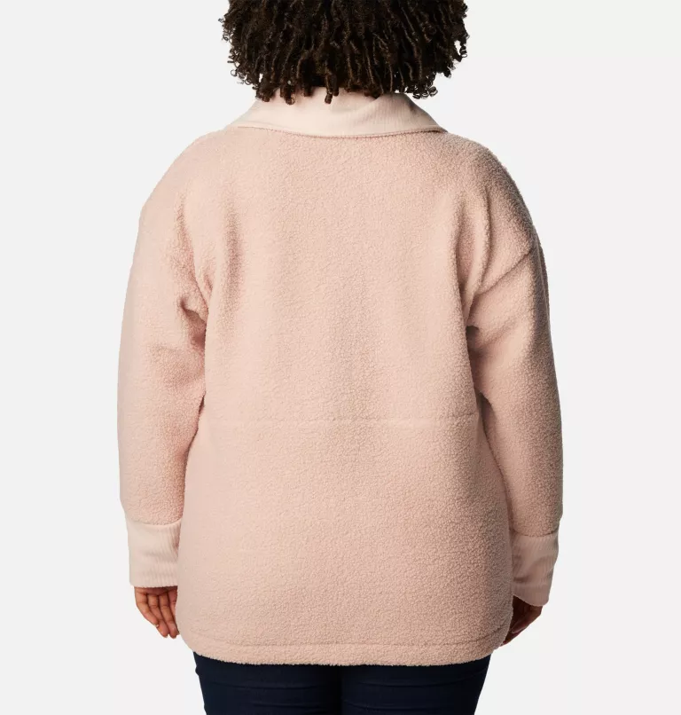 Women's Boundless Trek™ Fleece Full Zip Jacket - Plus Size Dusty Pink