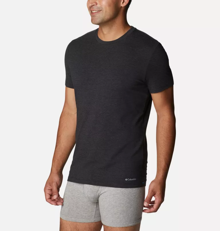 Men's Tri-Blend Crew Neck Tee (3 pack) Blk/Port/India