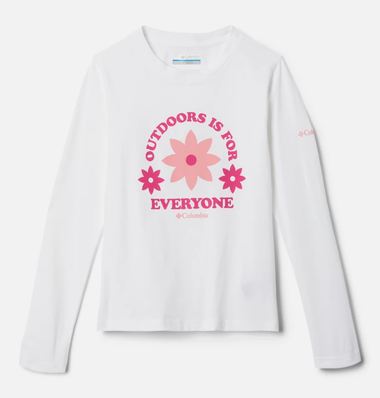 Girls' Hazeldel Hill™ Long Sleeve Graphic T-Shirt White,Flower Child