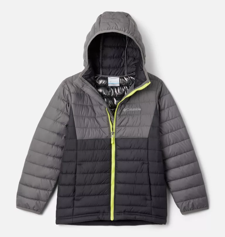 Boys’ Powder Lite™ Hooded Jacket Shark,City Grey