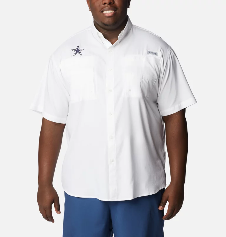 Men's PFG Tamiami™ Short Sleeve Shirt - Big - Dallas Cowboys DC - White