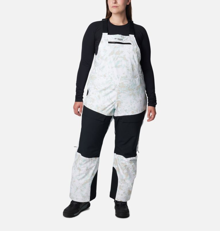 Women's Highland Summit™ Bib - Plus Size White Flurries Print,Black