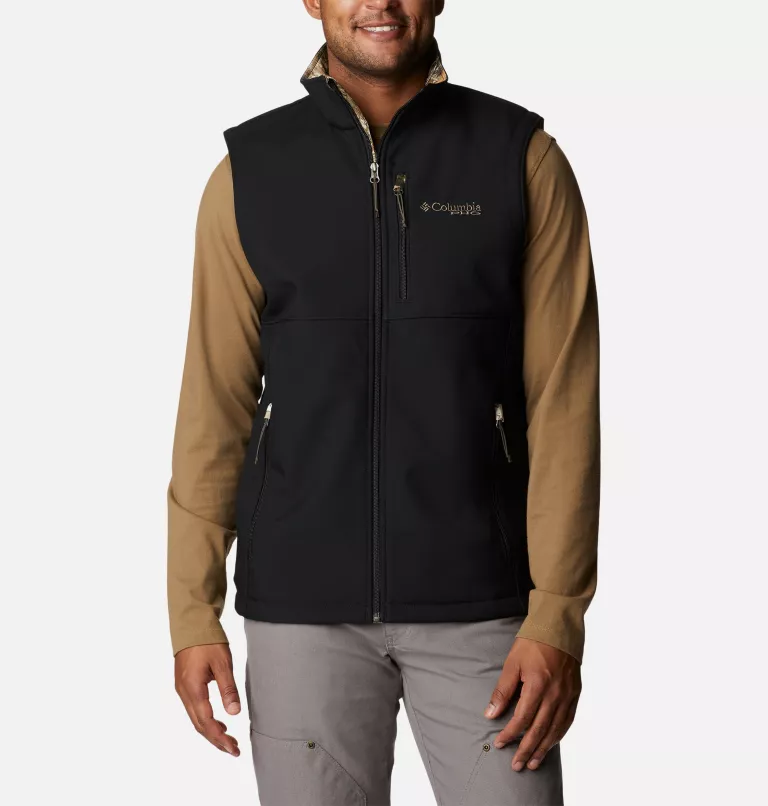 Men's PHG Ascender™ Softshell Vest Black,RT Edge