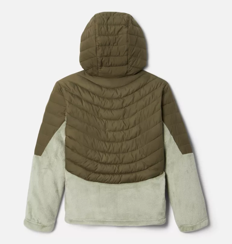 Girls' Powder Lite™ Novelty Hooded Jacket Stone Green,Safari