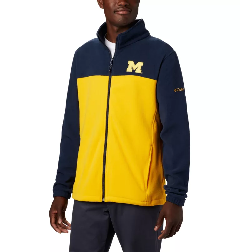 Men's Collegiate Flanker™ III Fleece Jacket - Tall - Michigan UM - Collegiate Navy,Collegiate Yellow