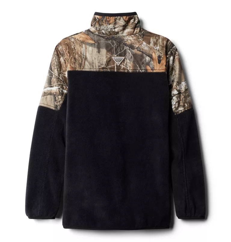 Boys’ PHG™ Overlay 1/4 Zip Fleece Pullover Black