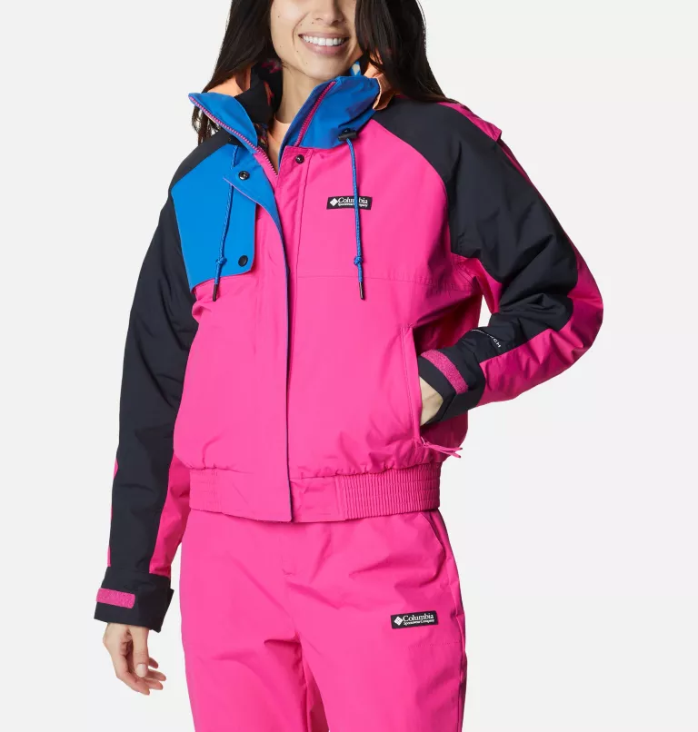 Women's Wintertrainer™ Interchange Jacket Black Woven Nature Print,Fuchsia Fizz