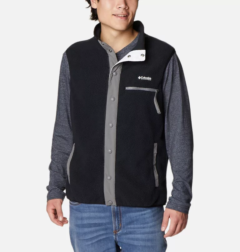 Men's Helvetia™ Sherpa Fleece Vest Black,City Grey