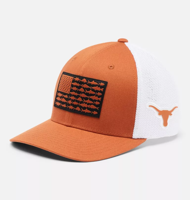 PFG Mesh™ Fish Flag Ball Cap - Texas TEX - Cedar