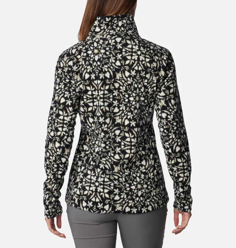 Women’s Glacial™ IV Print Half Zip Pullover Black Polarize