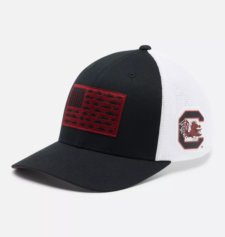 PFG Mesh™ Fish Flag Ball Cap - South Carolina SC - Black