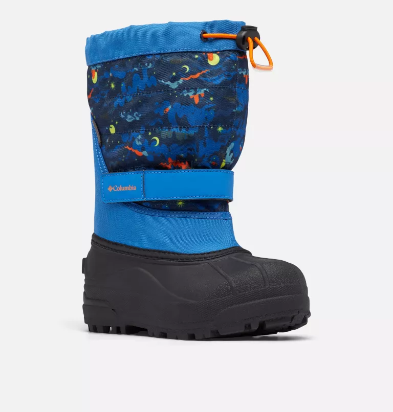 Big Kids’ Powderbug™ Plus II Print Snow Boot Bright Indigo,Bright Orange