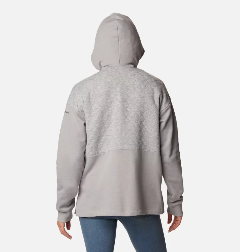 Women's Hart Mountain™ Quilted Hooded Full Zip Light Grey Heather
