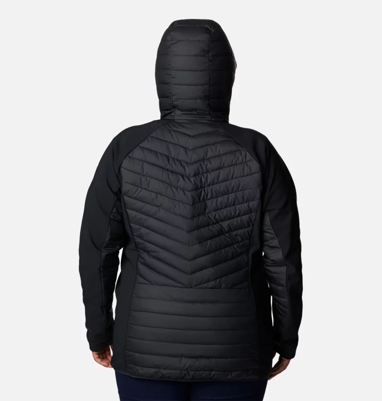 Women's Powder Lite™ Hybrid Hooded Jacket - Plus Size Black