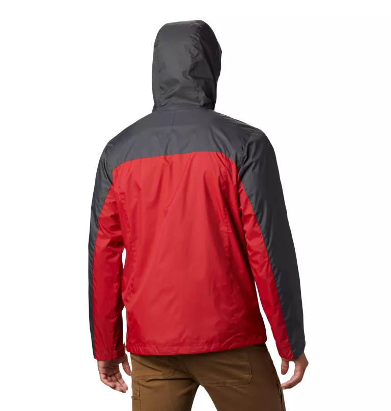 Men's Collegiate Glennaker Storm™ Rain Jacket - Washington State WAZ - Dark Grey,Red Velvet
