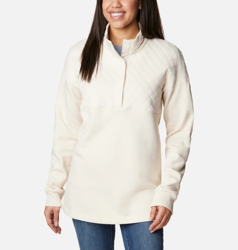 Women's Hart Mountain™ Quilted Half Snap Pullover Chalk