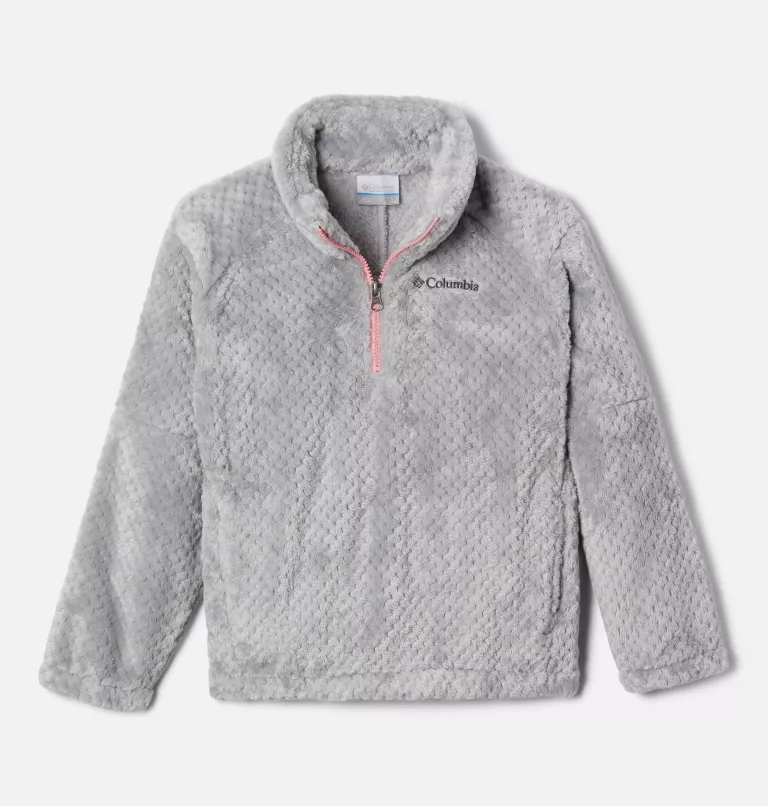 Girls' Fire Side™ II Half-Zip Sherpa Fleece Columbia Grey