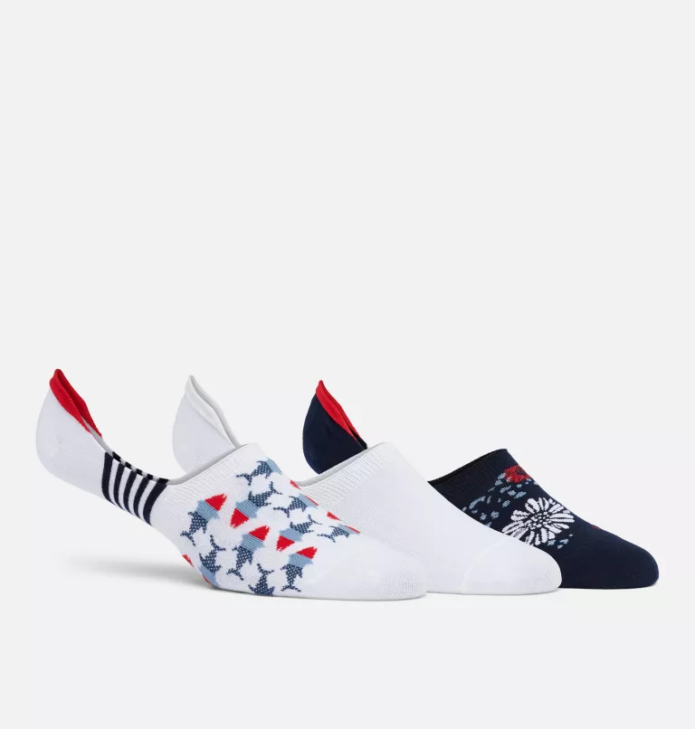 Women's PFG Fish Flag Liner - 3pk White Multi,White,Navy