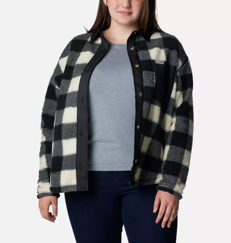 Women's West Bend™ Shirt Jacket - Plus Size Chalk Check Print
