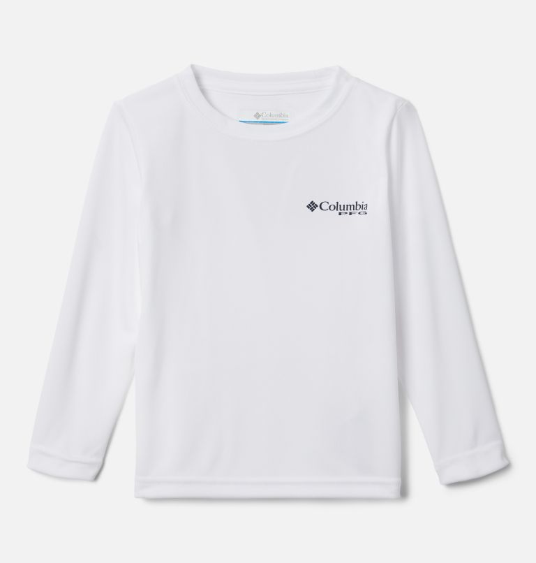 Boys' Toddler PFG Terminal Tackle™ Fish Flag Long Sleeve Shirt White,Collegiate Navy