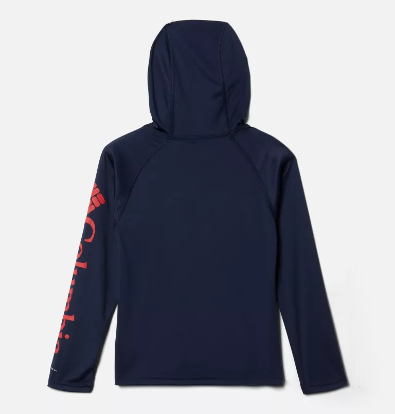 Kids’ PFG Terminal Tackle™ Hoodie Collegiate Navy,Red Spark Logo