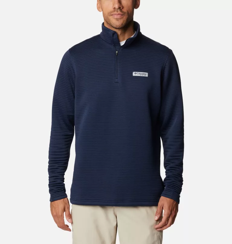 Men's PFG Bonefish™ Quarter Zip Pullover Collegiate Navy