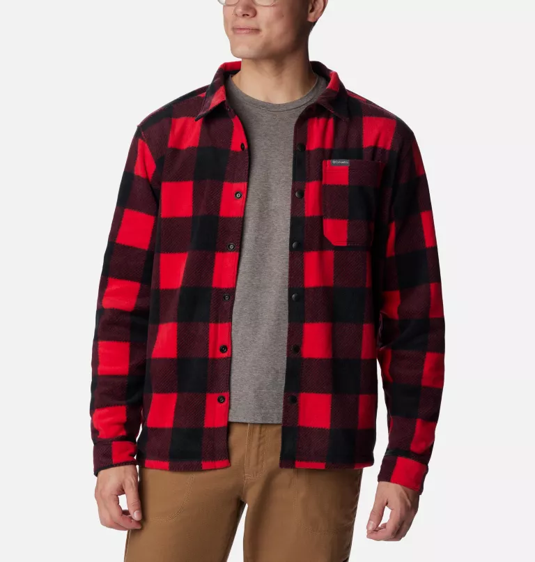 Men's Steens Mountain™ Printed Shirt Jacket - Tall Mountain Red Check Print