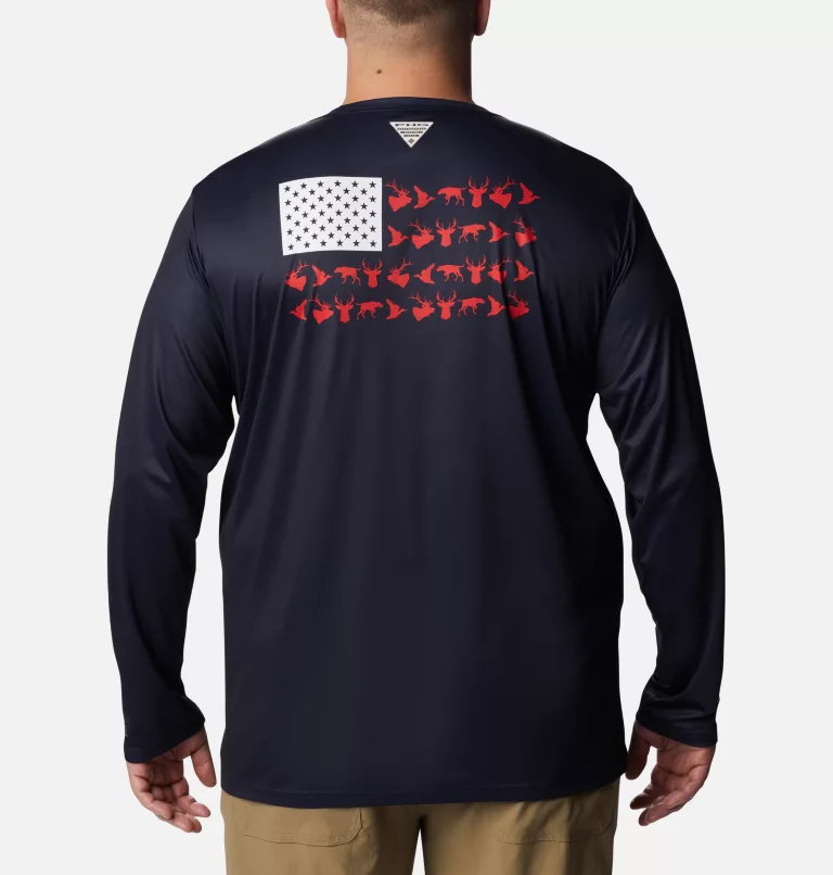 Men's PHG Terminal Shot™ Game Flag Long Sleeve Shirt - Big Black,Graphite Game Flag