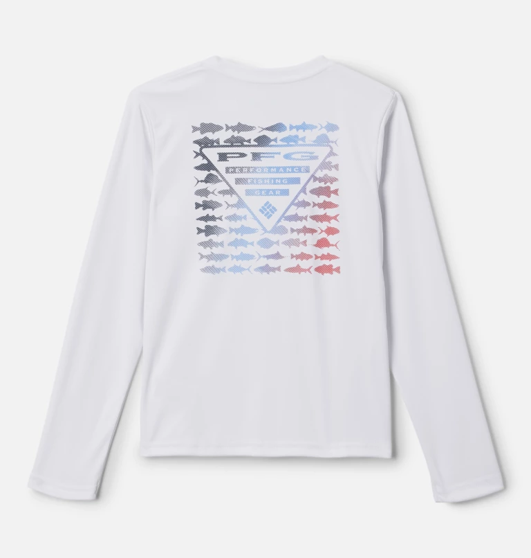 Boys' PFG Terminal Tackle™ Elements Long Sleeve Shirt White,PFG Elements