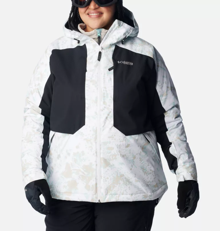 Women's Highland Summit™ Jacket - Plus Size White Flurries Print,Black