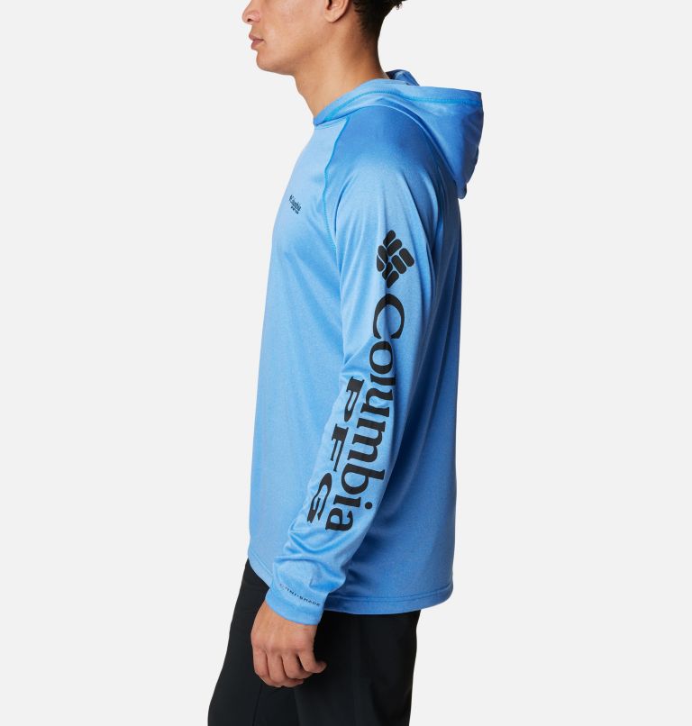 Men's PFG Terminal Tackle™ Heather Hoodie Hyper Blue Heather,Black Logo