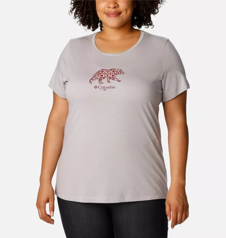 Women's Daisy Days™ Graphic T-Shirt - Plus Size Columbia Grey Heather,Bearly Polarized