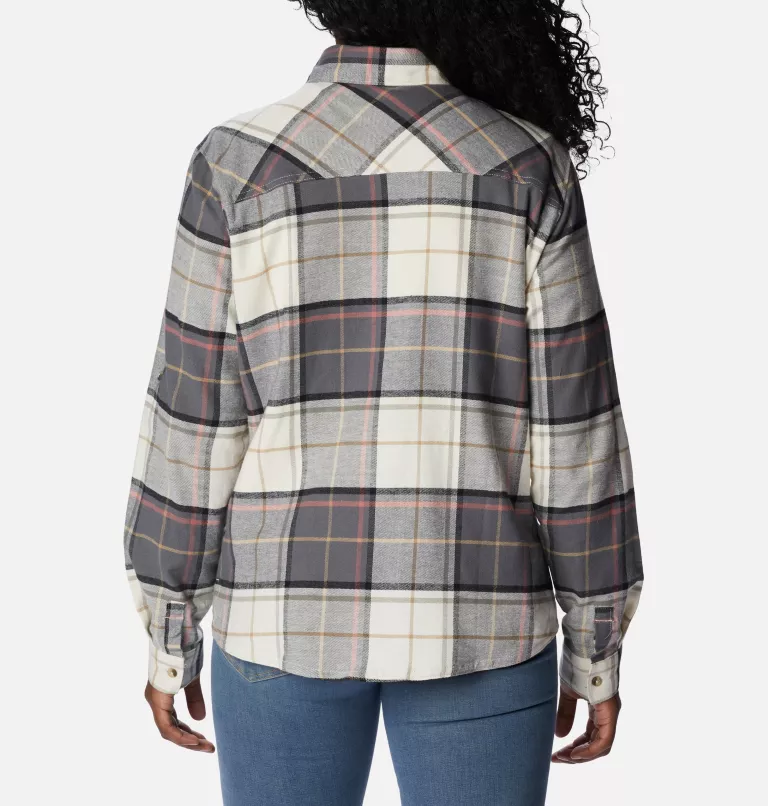 Women's Clay Hills™ Stretch Flannel Shirt Chalk Boyfriend Tartan