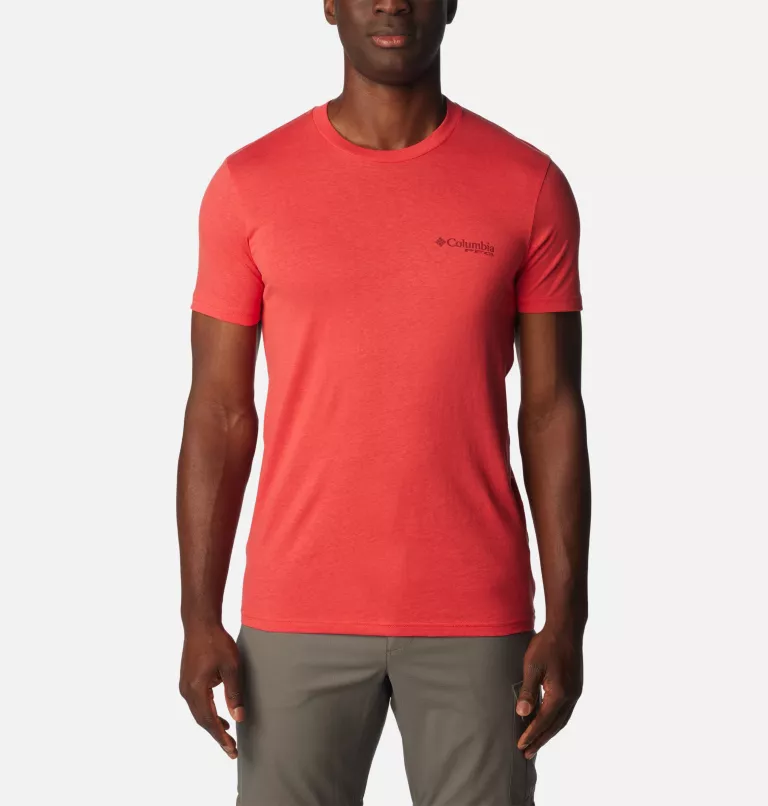 Men's PFG Hook Graphic T-Shirt Sunset Red