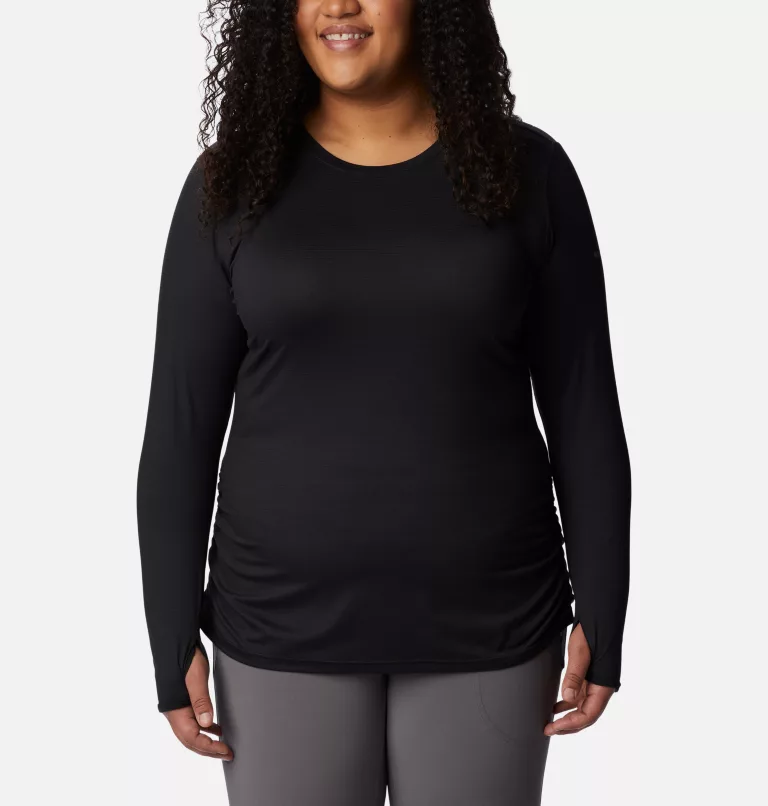 Women's Leslie Falls™ Long Sleeve Shirt - Plus Size Dark Stone Pinecones