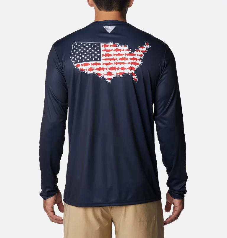 Men's PFG Terminal Tackle™ Statetriot Long Sleeve Shirt Collegiate Navy,USA