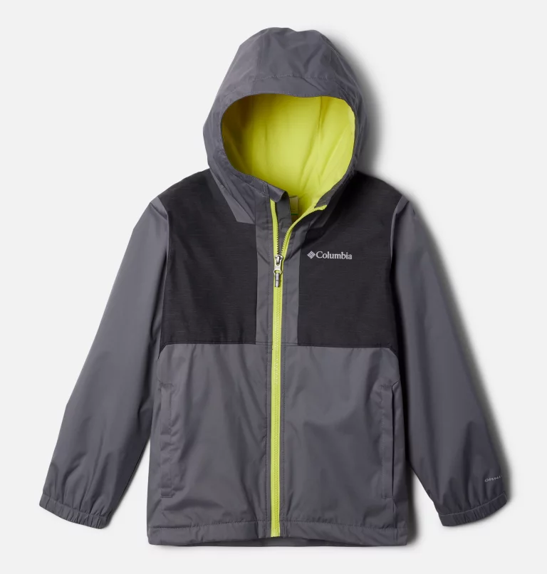 Boys' Rainy Trails™ Fleece Lined Jacket City Grey,Black Slub