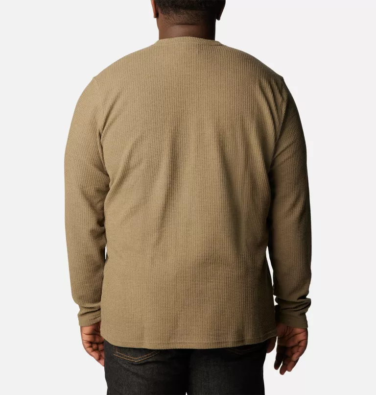 Men's Pine Peak™ II Waffle Long Sleeve Crew - Big Black Heather