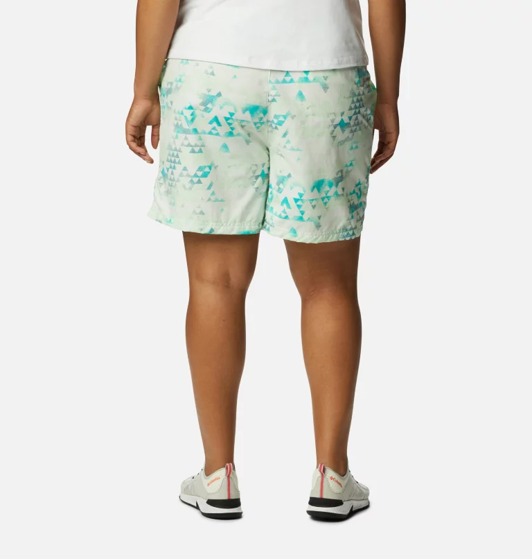 Women's Sandy River™ II Printed Shorts - Plus Size Bright Aqua,Distant Peaks