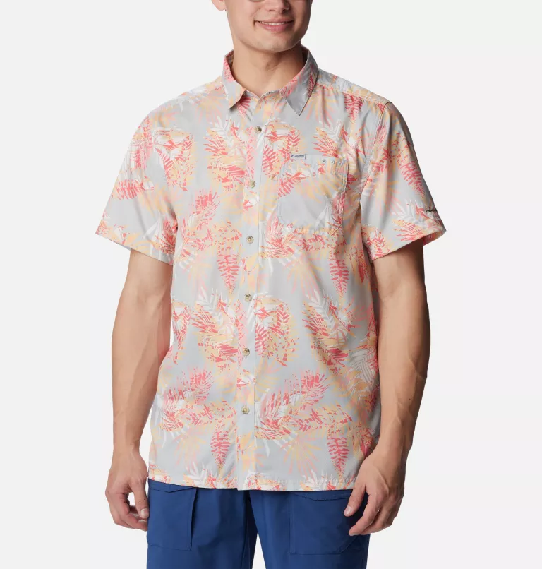 Men’s PFG Super Slack Tide™ Camp Shirt Cool Grey Tunatropic Print