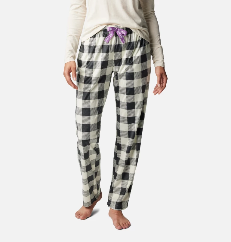 Women's Minky Fleece Plaid PJ Pants Buffalo Plaid Shark