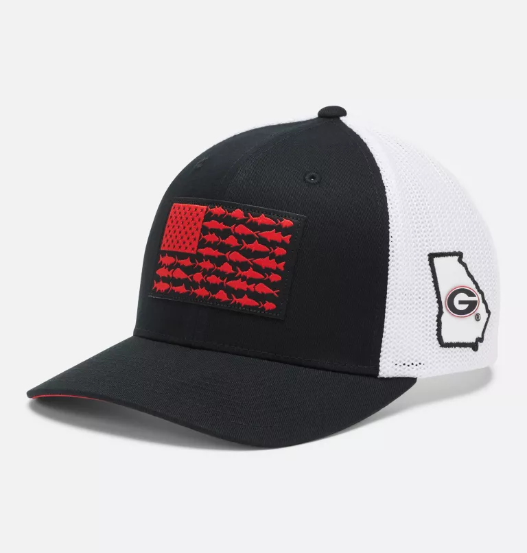 PFG Mesh™ Fish Flag Ball Cap - Georgia UGA - Black